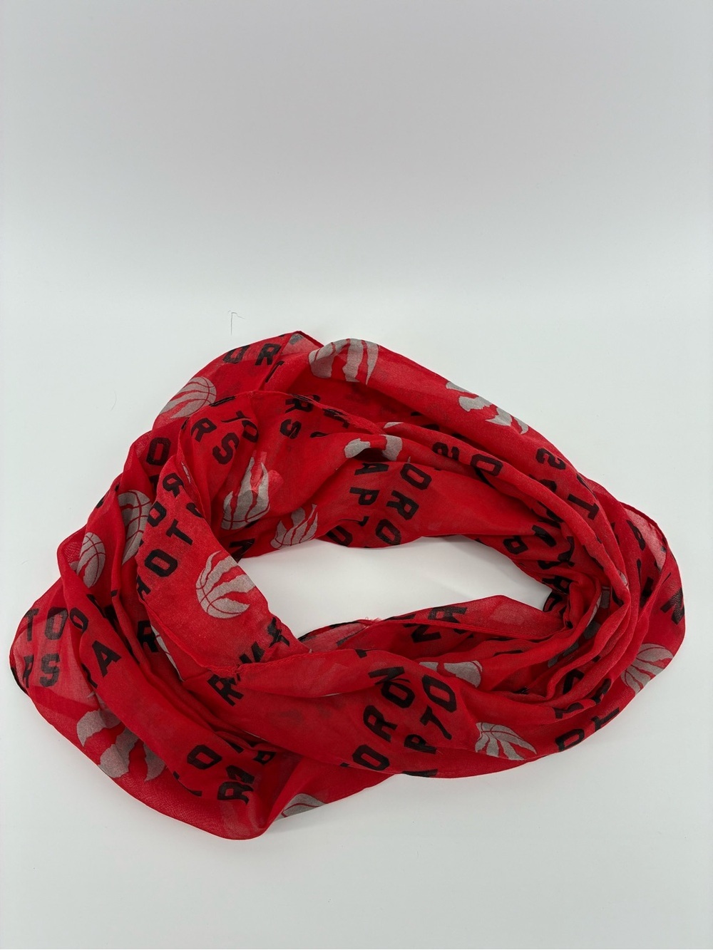Red Toronto Raptors Logo Infinity Scarf